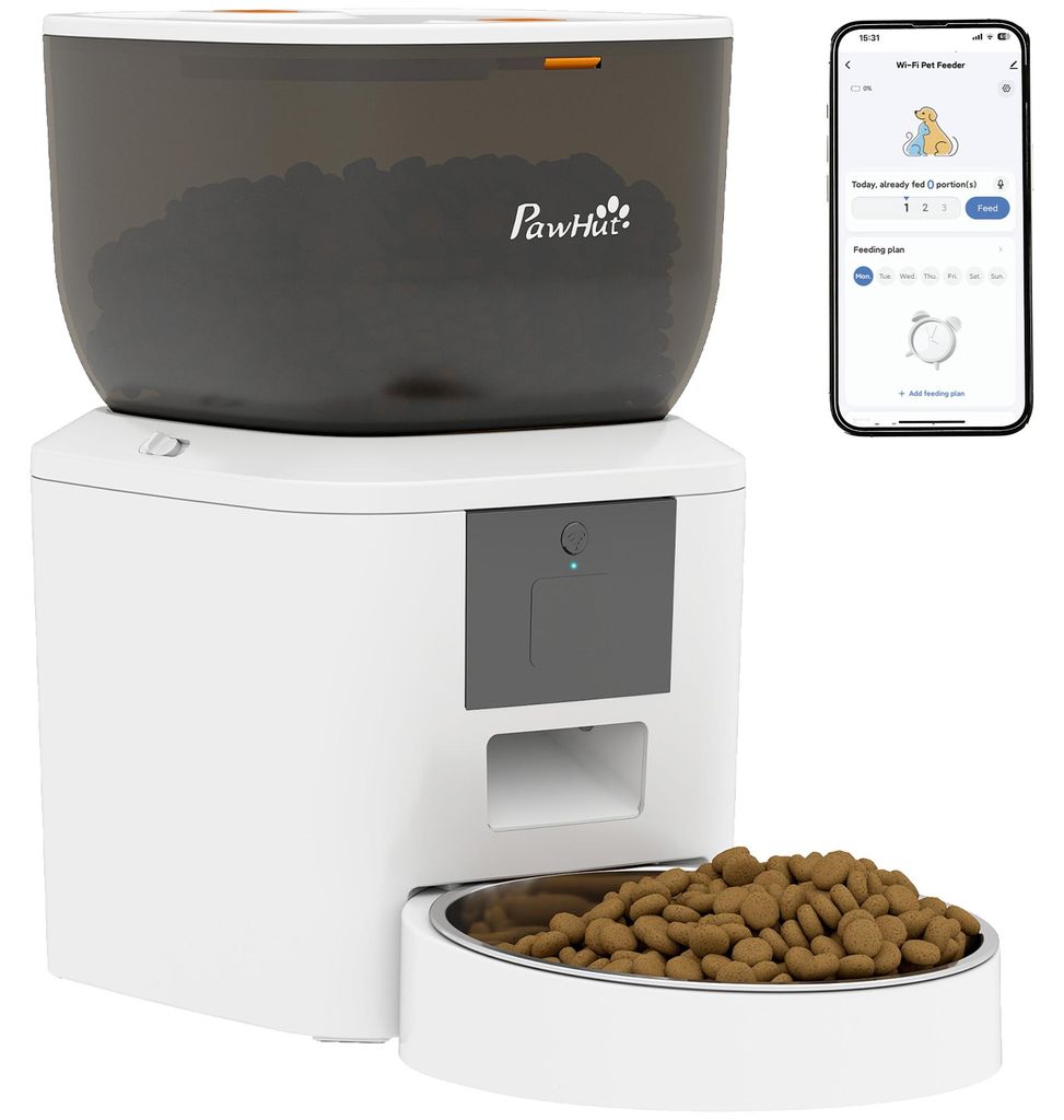 PawHut Futterautomat Katze, 2,4G WiFi 4L Katzenfutter Produktbild 
