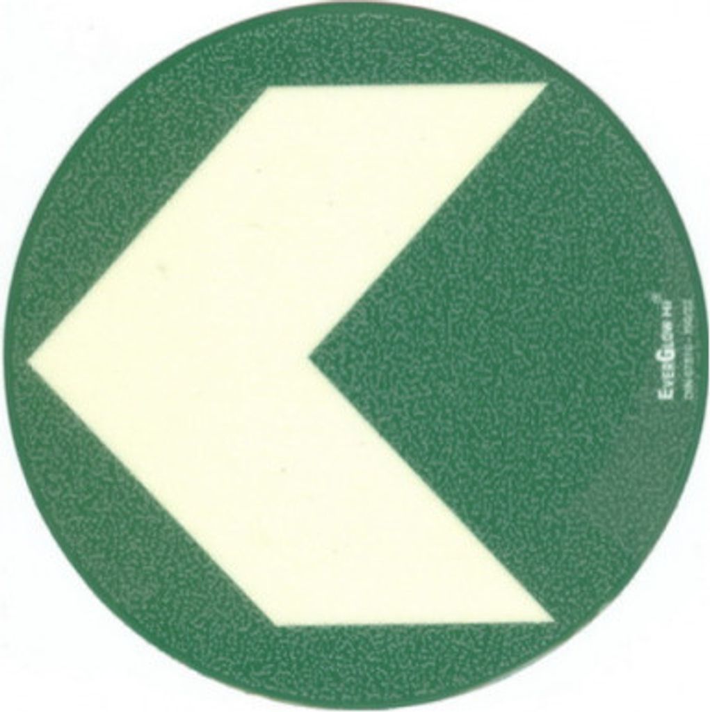 Bodenmarkierung Punkt Pfeil langnachleuchtend Ø12,5cm Bodenmarkierungspfeil
