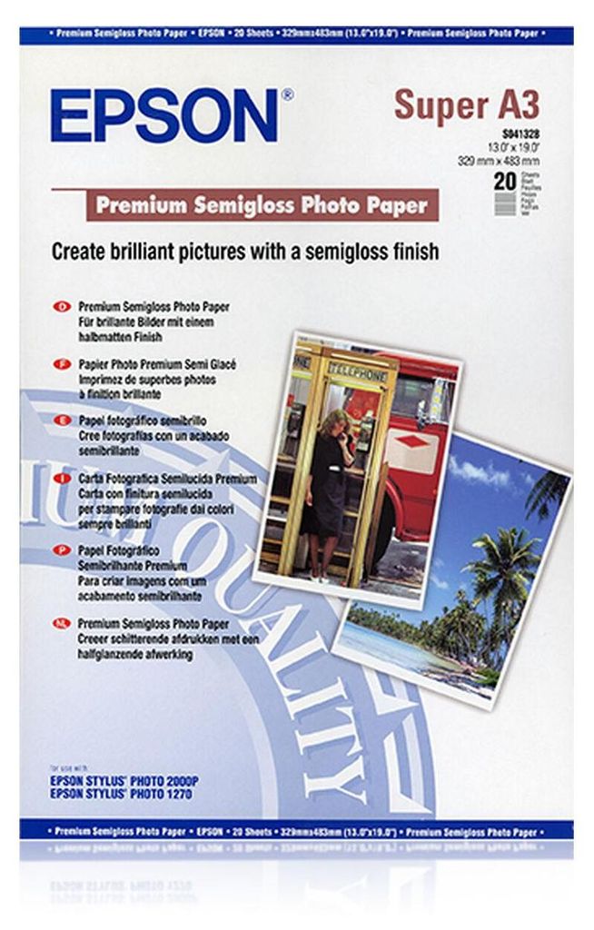 Papier fotograficzny Epson Premium Semigloss, DIN A3+, 250 Zdjęcie produktu 