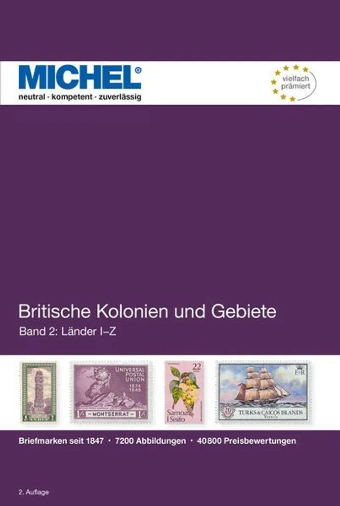 Album de Timbres Poste Colonies Britanniques avec Classeur de Rangement