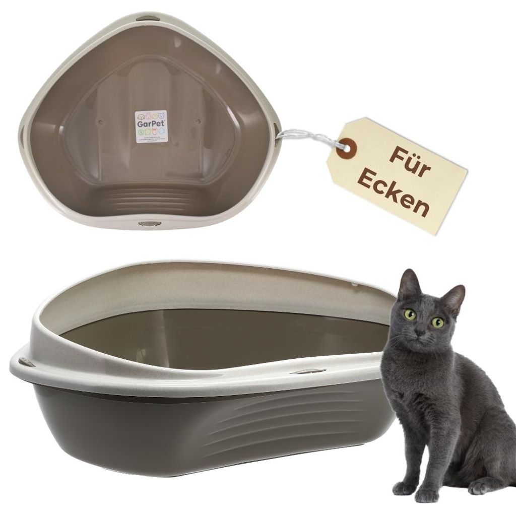 Katzenklo Ecke Eckkatzentoilette Katzenklo mit Rand Produktbild 