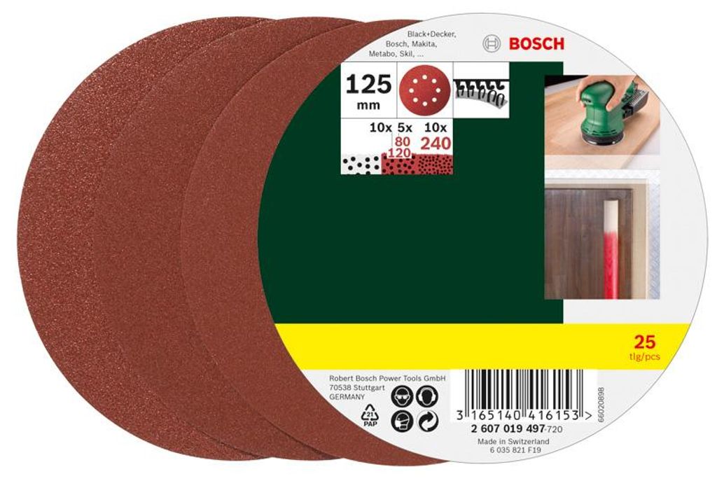 Schleifblatt-Set für Exzenterschleifer, 25-teilig, 8 Produktbild 