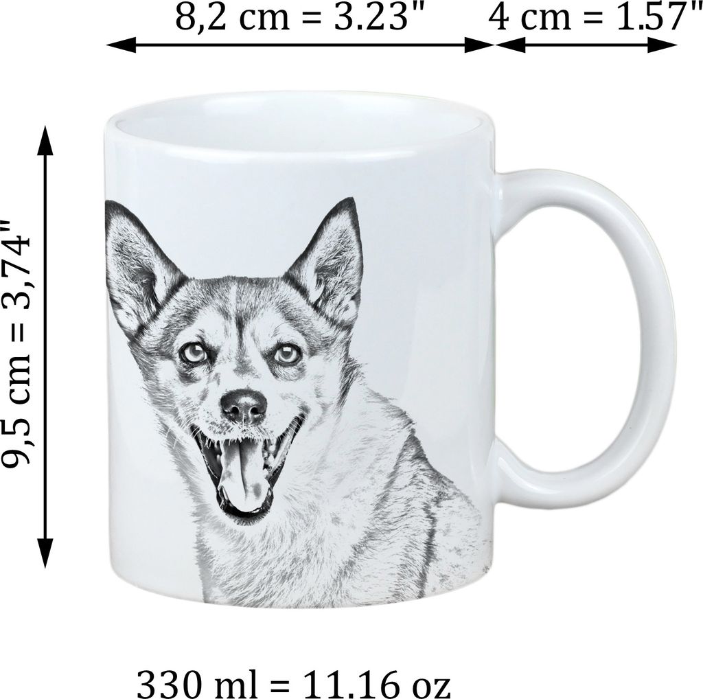Norwegischer Lundehund, Norsk Lundehund - Tasse mit Hund, Tasse mit Bild, personalisiertes Geschenk der Marke Art-Dog