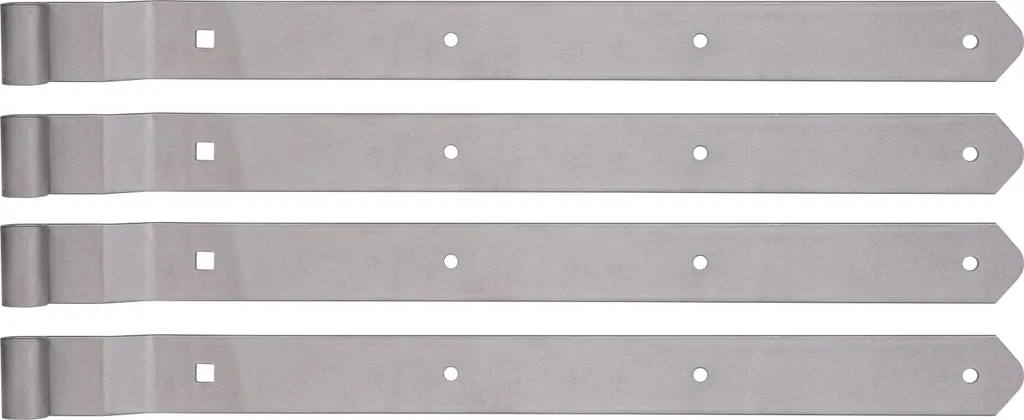 Lot de 4 bandes de magasin coudées inox 500x40mm avec rouleau de 13 mm
