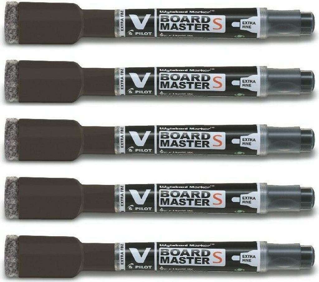 Pilot V Board Master EF mit Wischer - 5er-Set schwarz