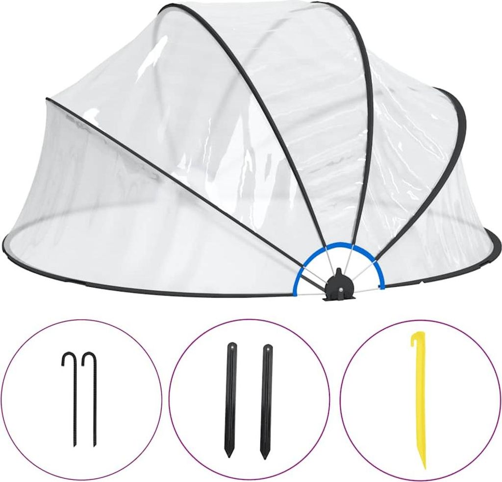 vidaXL Bazénová kopule kulatá 315x158 cm PVC Obrázek produktu 