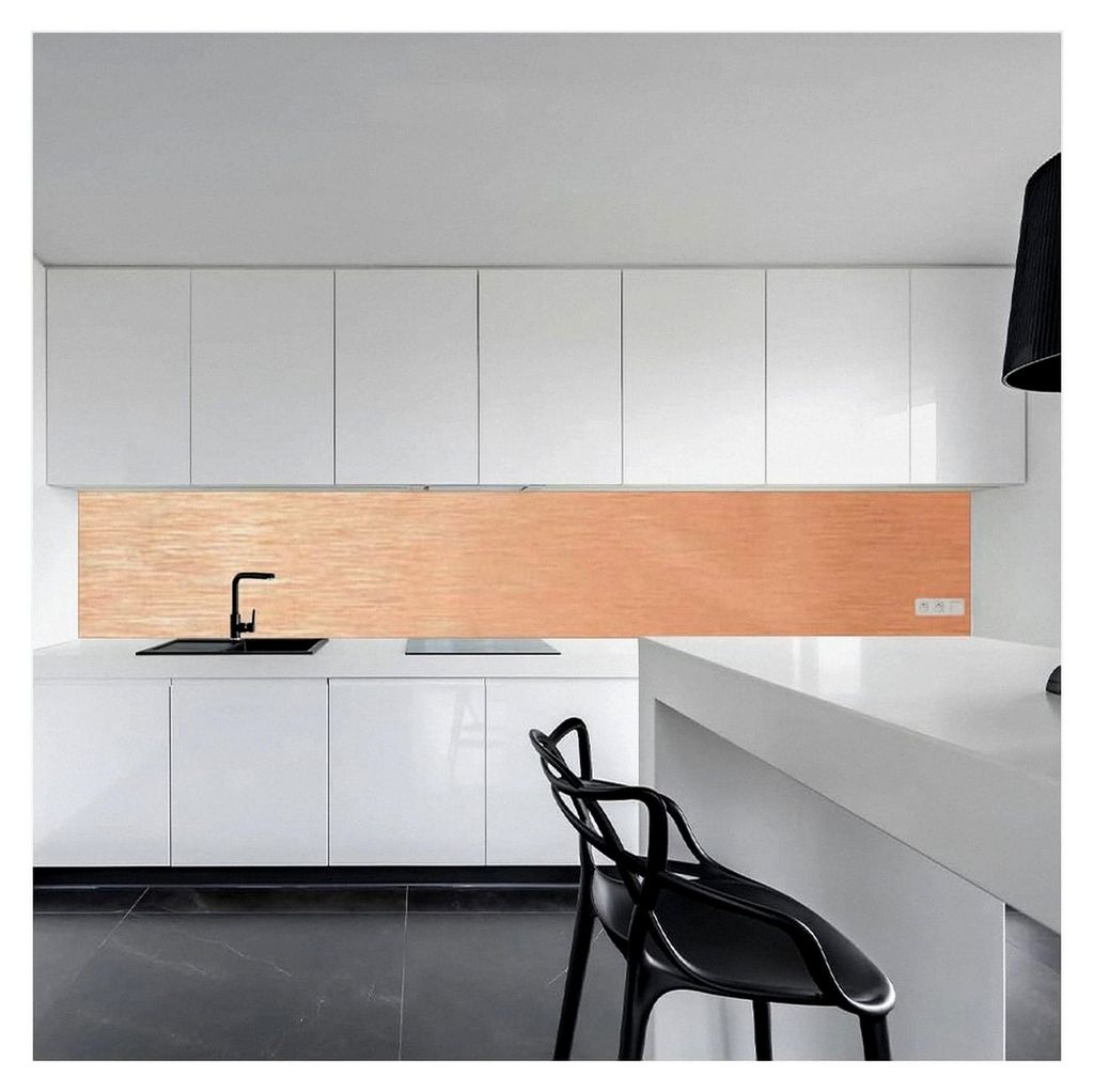 Küchenrückwand aus Aluminiumverbund, Spritzschutz für die Küche, 3mm dick, kupfergebürstet 50x280cm