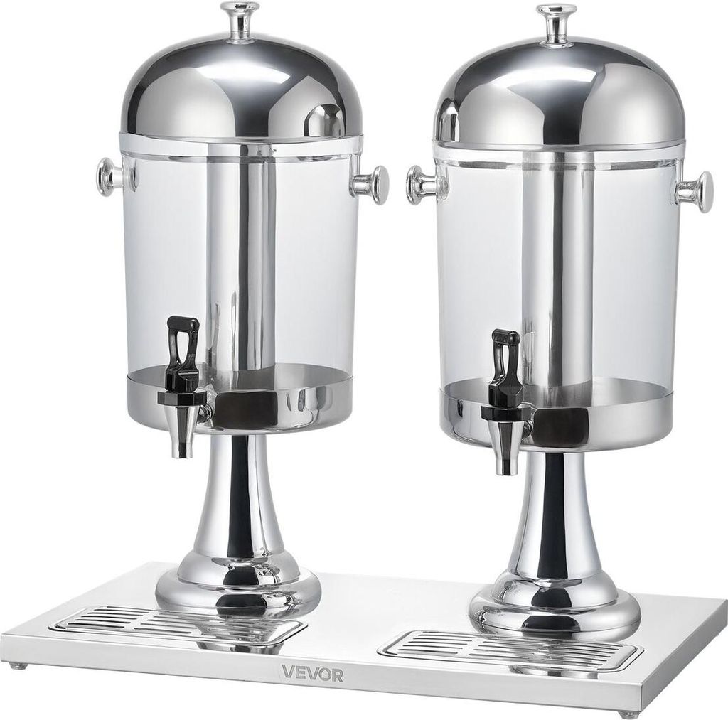 Getränkespender 8 l x 2 Getränkespender für Partys mit Zapfhahn und Tablett