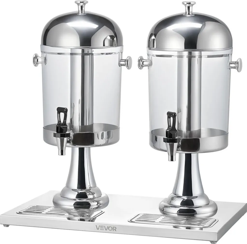 Distributore Bevande 8L x 2 Professionale Acciaio Inox per Buffet