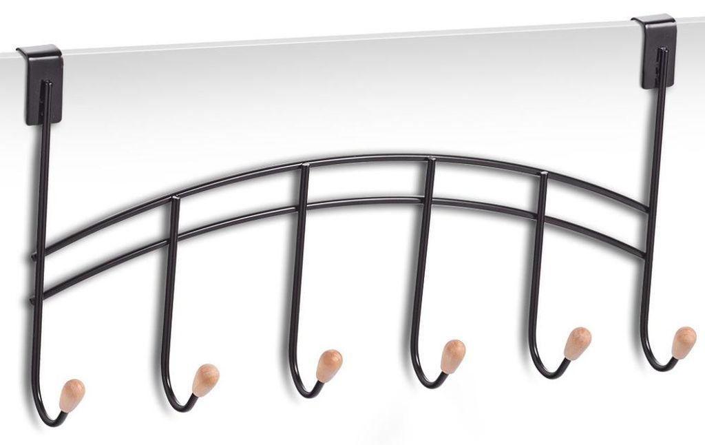 Zeller Türhänger, Metall/Bambus, 41x21 cm, schwarz Produktbild 