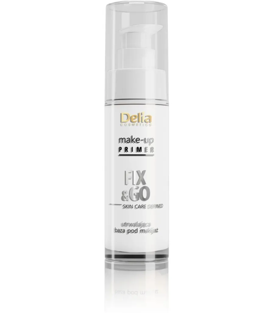 Delia Cosmetics Effetto opaco e fissante Primer per il trucco Cura della pelle Base bianca definita Fix and Go con acido ialuronico 30ml