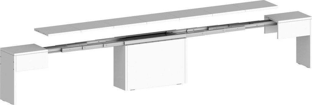 Dmora Bank Ubertino 290x25x45 cm Weiß Tragkraft 400 kg