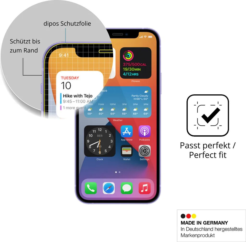 dipos I 6X Pellicola Protettiva Compatibile con Apple iPhone XS Max