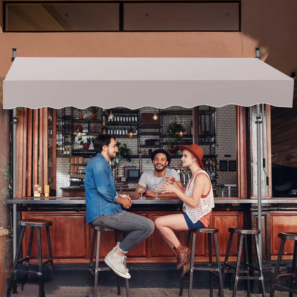 Tenda da Sole TolleTour 350cm Beige Senza Forare | Qualità da Balcone - 6