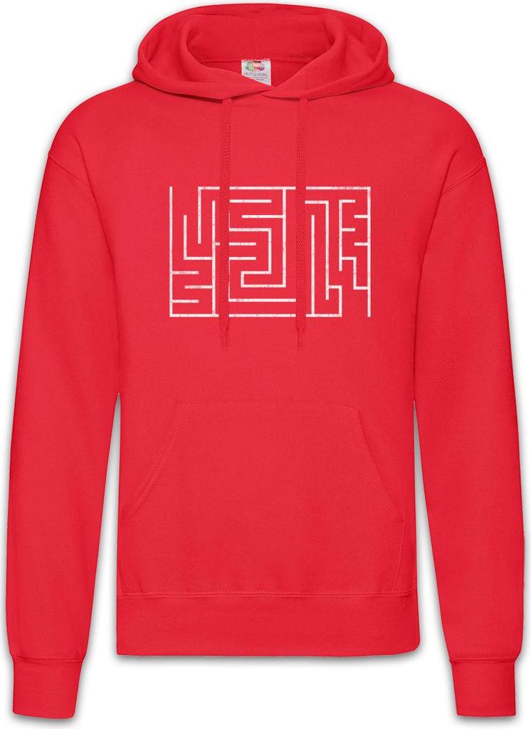 Urban Backwoods Maze II, Herren Hoodie, Farbe: Rot, Größe: M