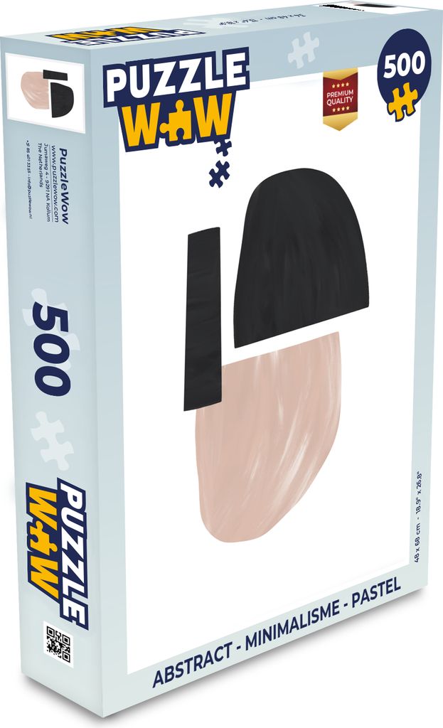 MuchoWow Puzzle 500 Teile Abstrakt - Minimalismus - Pastell - Denken - Spiel - Toy