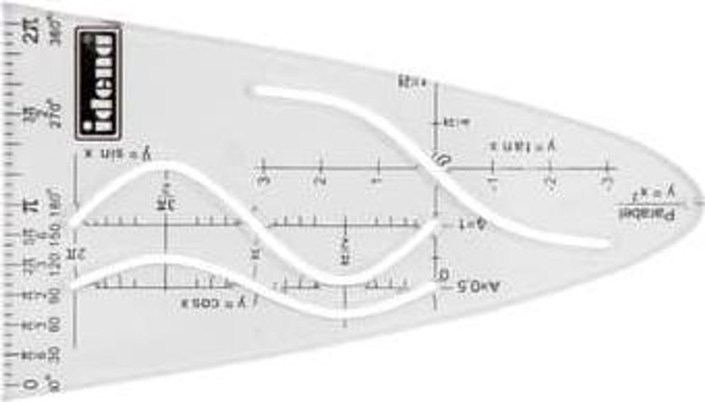 Idena 602408 - Parabola Stencil, Transparent, With Ink Nubs