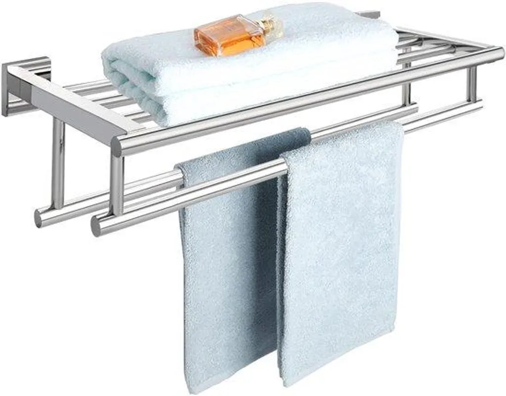Porte-serviettes mural RVS 60 cm à visser pour salle de bain moderne