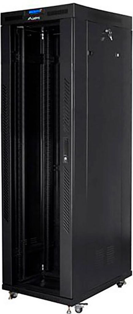 Lanberg 19" 800x800 LCD Einbauschrank Glastr schwarz