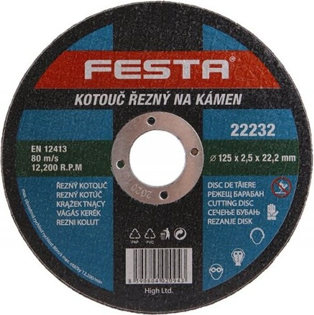 FESTA Trennscheibe für Stein 125x22,2x2,5 - Packung mit 1 Stück