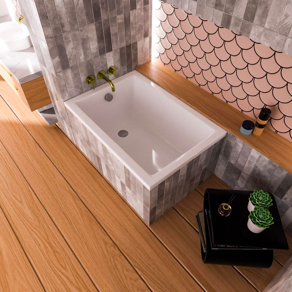 ECOLAM Badewanne Rechteck 100x70 cm  Marella Acrylwanne + Produktbild 
