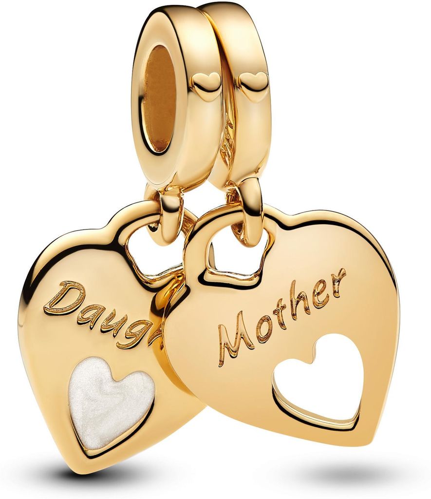 Pandora Charm Pendant Ladies Double Heart pozłacany Zdjęcie produktu 