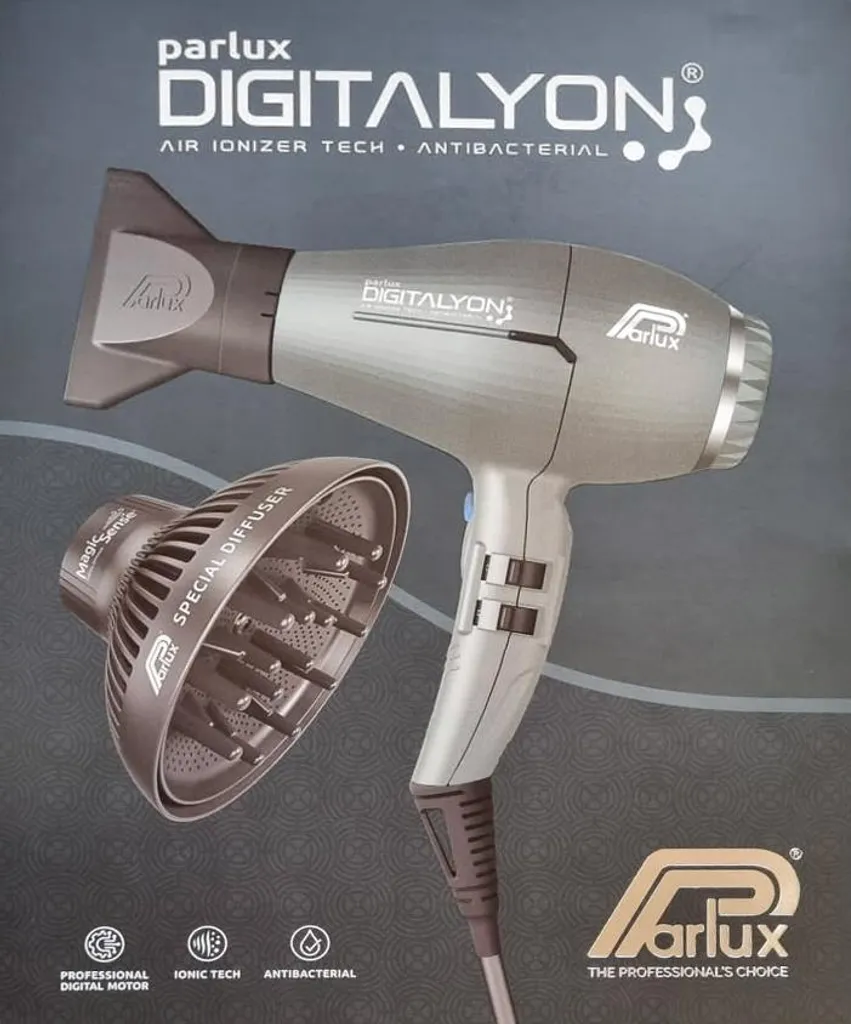Sèche-cheveux numérique Parlux Digitalyon gris avec diffuseur de boucles - 2