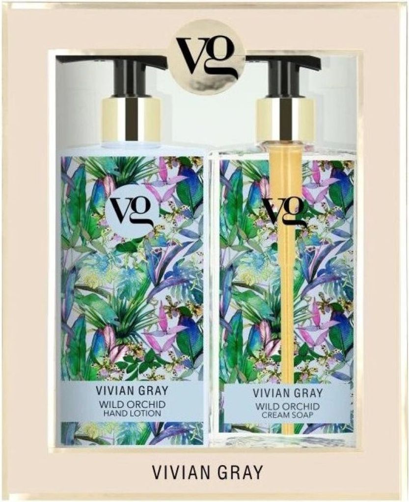 Vivian Gray Wild Orchid Cosmetic Set Cream Soap Hand Lotion