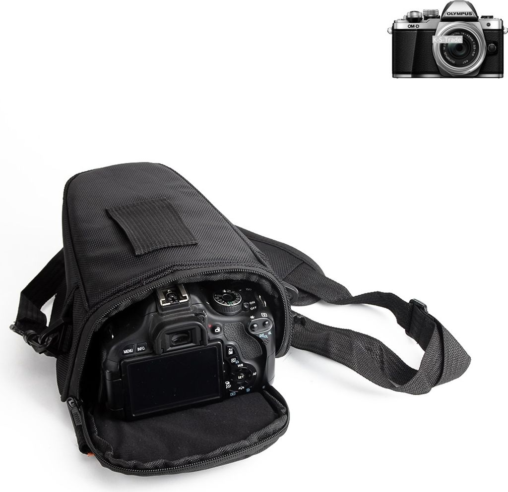 K-S-Trade Kameratasche Fototasche Schultertasche Umhängetasche kompatibel mit Olympus OM-D E-M10 Mark II Colt für Systemkameras Schutzhülle bag