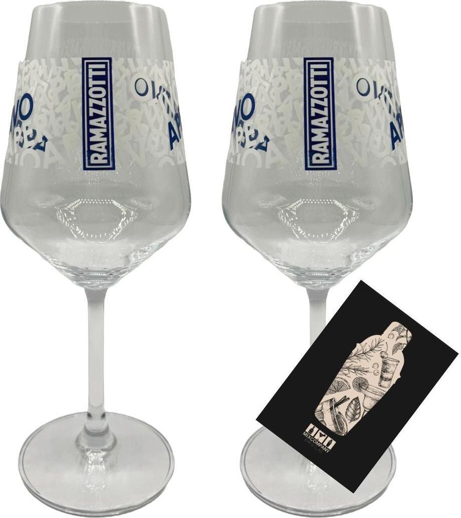 Ramazzotti 2er-Set Cocktailglas - Stilvolle Gläser für Aperitivo & Cocktails