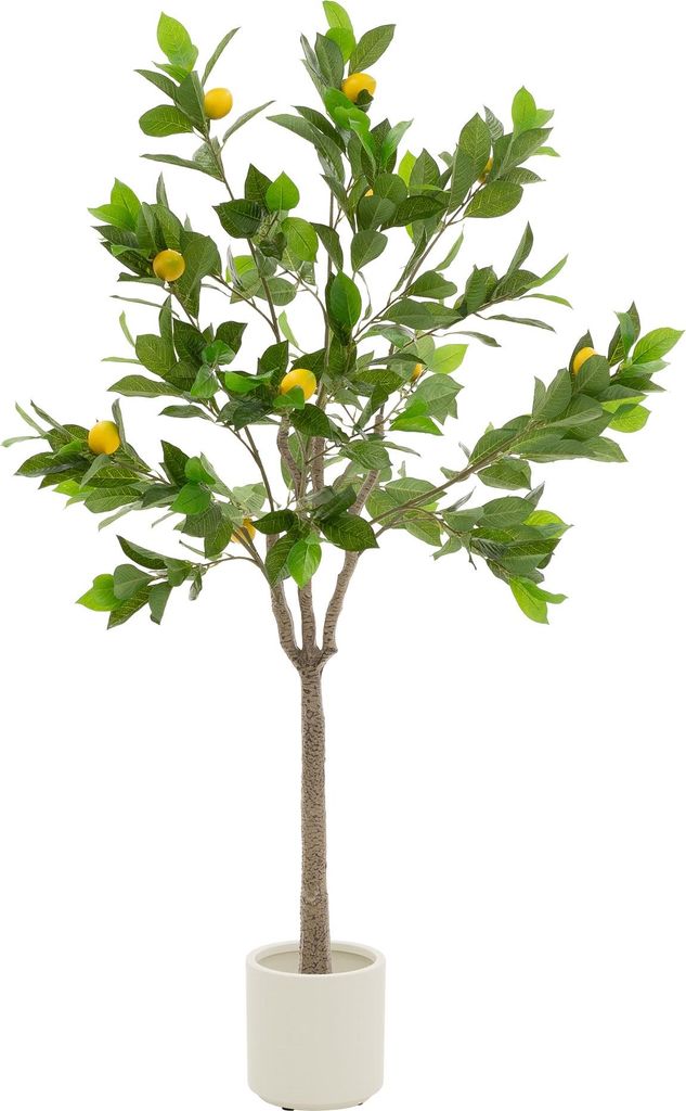ML-Design Künstlicher Zitronenbaum 160 cm Kunstpflanze groß wie echt Drinnen & Draußen Deko Kunstbaum mit Zitrone Früchten Künstliche Pflanzen...