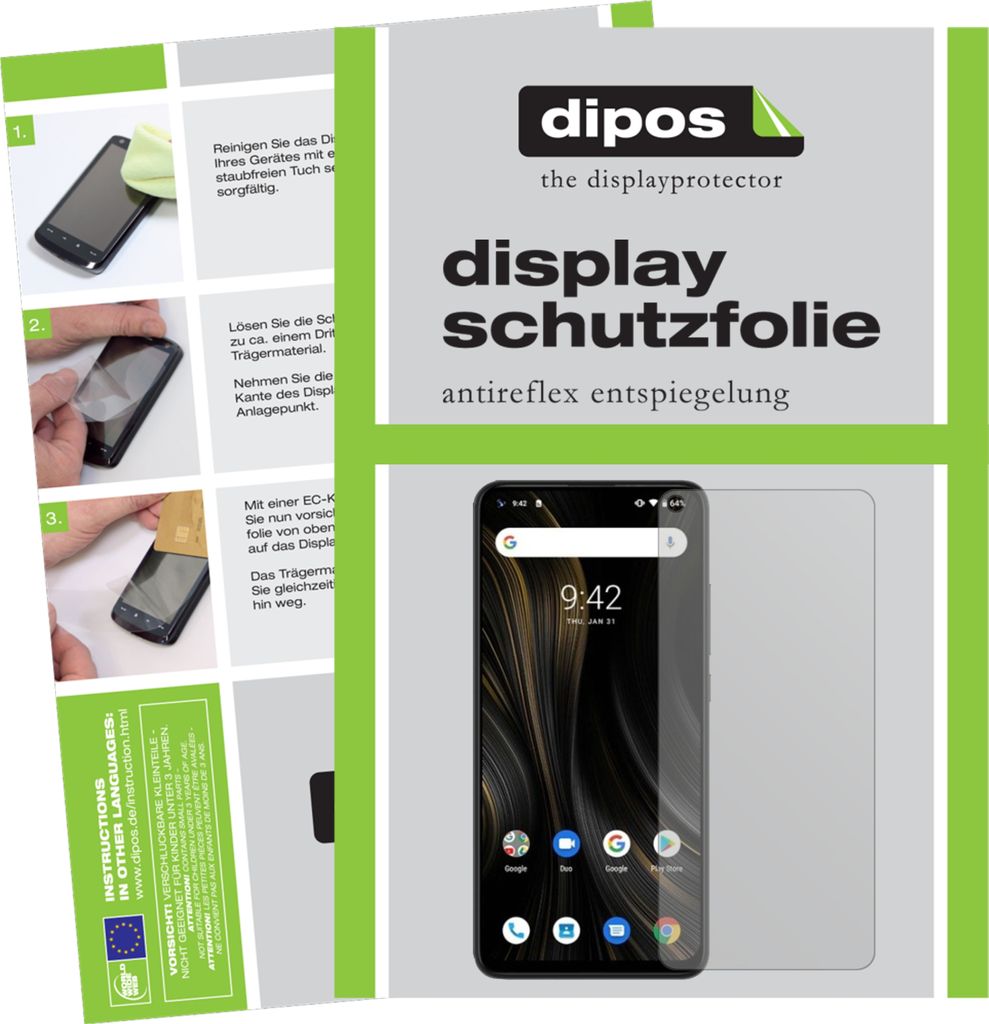 1x Schutzfolie für Umidigi Power 3 matt Displayschutzfolie Folie Display Schutz dipos