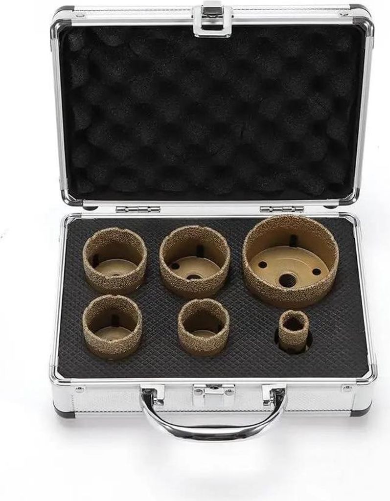 Diamant-Bohrkronen Set - M14 für Winkelschleifer - 6 Stück 20/35/40/45/50/68 mm - Lochsägen für Fliesen, Keramik, Porzellan