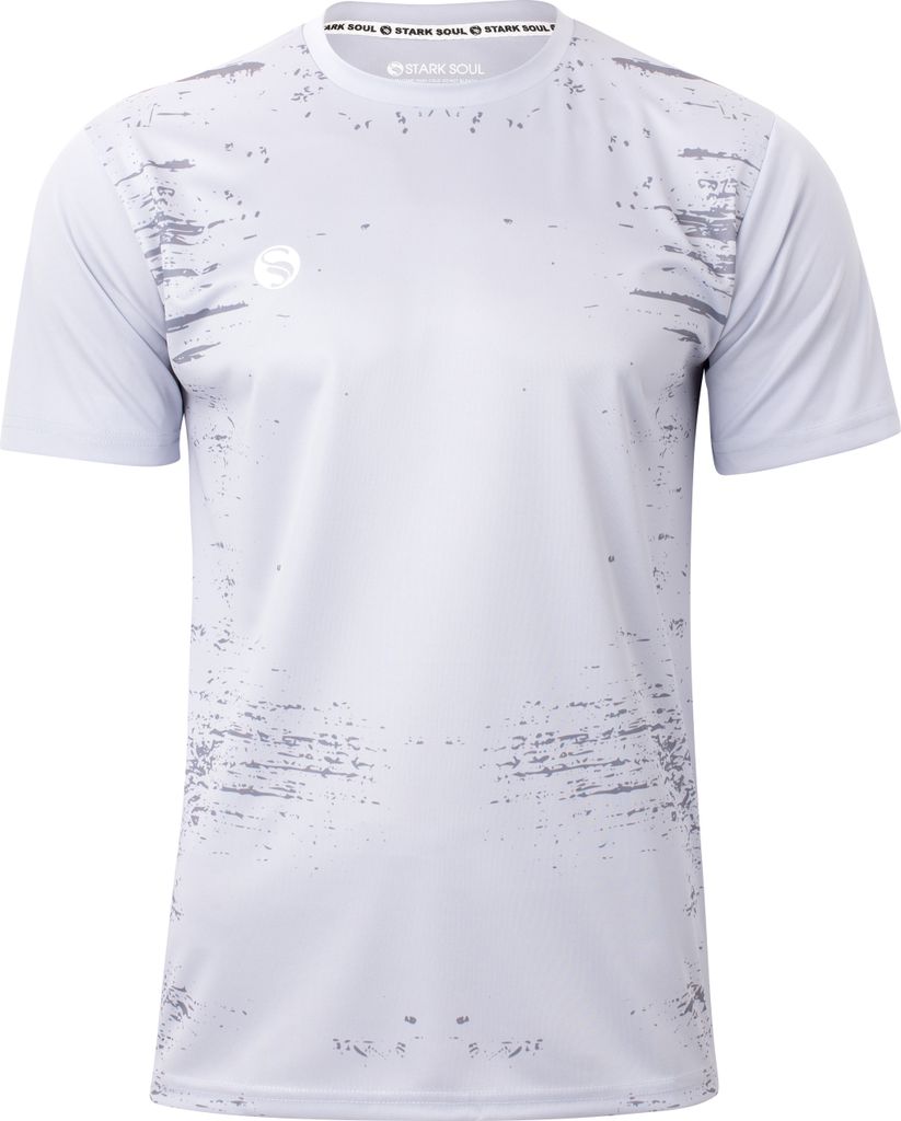 Sport T-Shirt, Trainingsshirt - Trikot -Stained-, Sportshirt – Grau – Gr.: 3XL