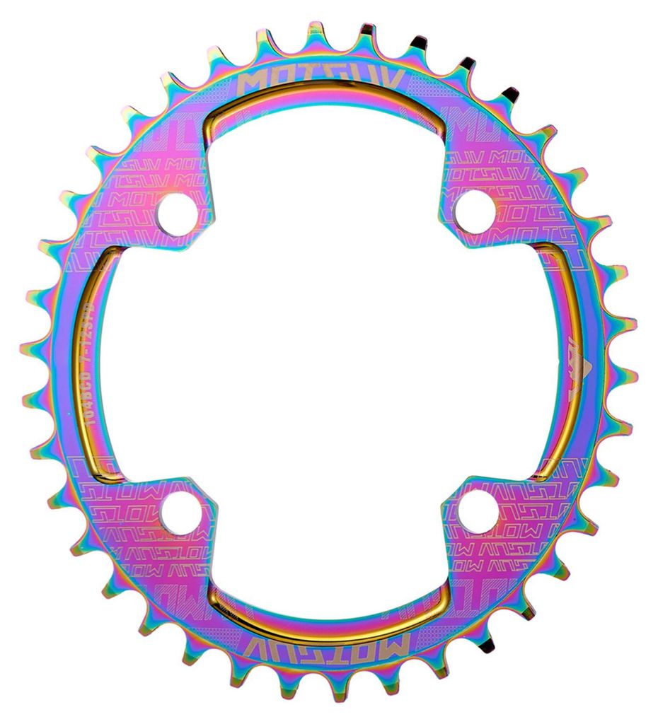 32T/34T/36T/38T Fahrrad-Kettenblatt, 104 mm Lochkreis, positive/negative Zähne, ovale Form, für 7-12-Gang-Antriebe