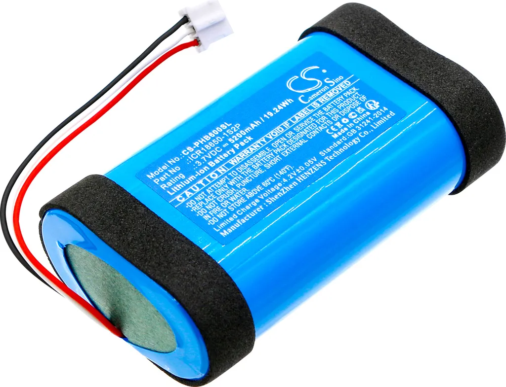 Ricambio Batteria Philips BT6000 ICR18650-1S2P | TECHTEK 5200mAh Li-ion