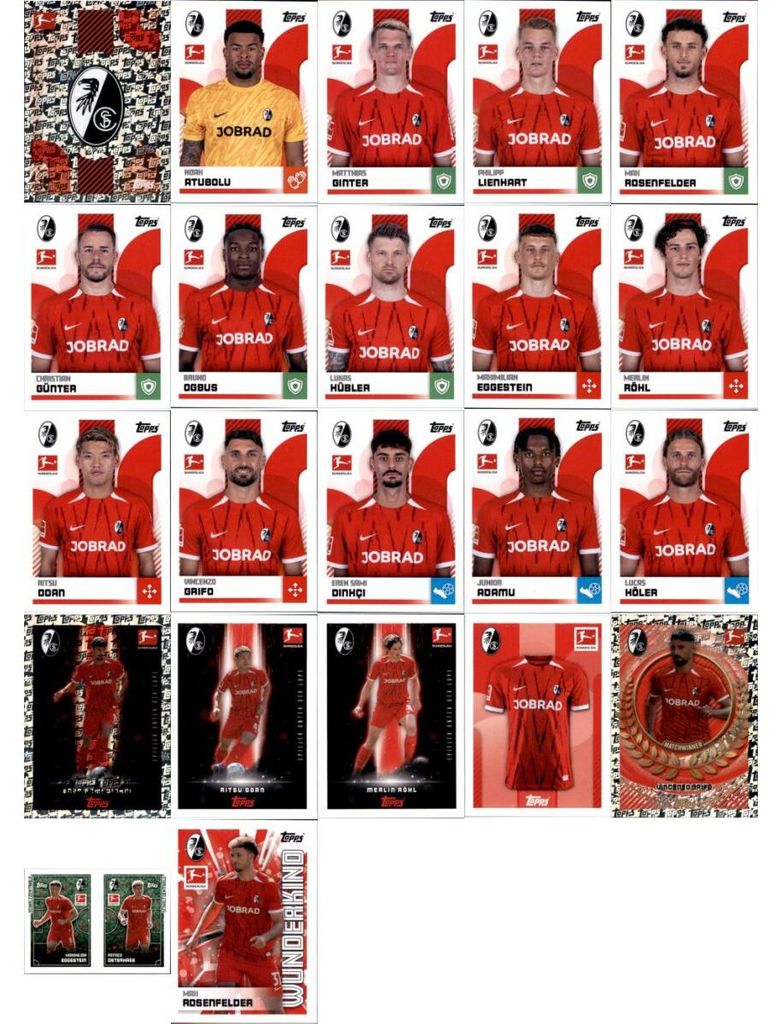 Topps Bundesliga Sammelsticker - 2024/2025 - Mannschaftspaket - SC Freiburg