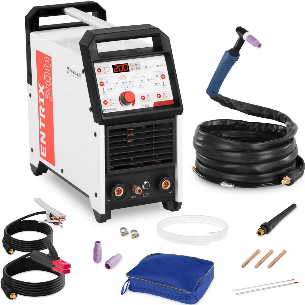 Expondo Stamos WIG-Schweißgerät - AC/DC - MMA - 200 A - 230 V - IGBT - Puls - Alu-Schweißen