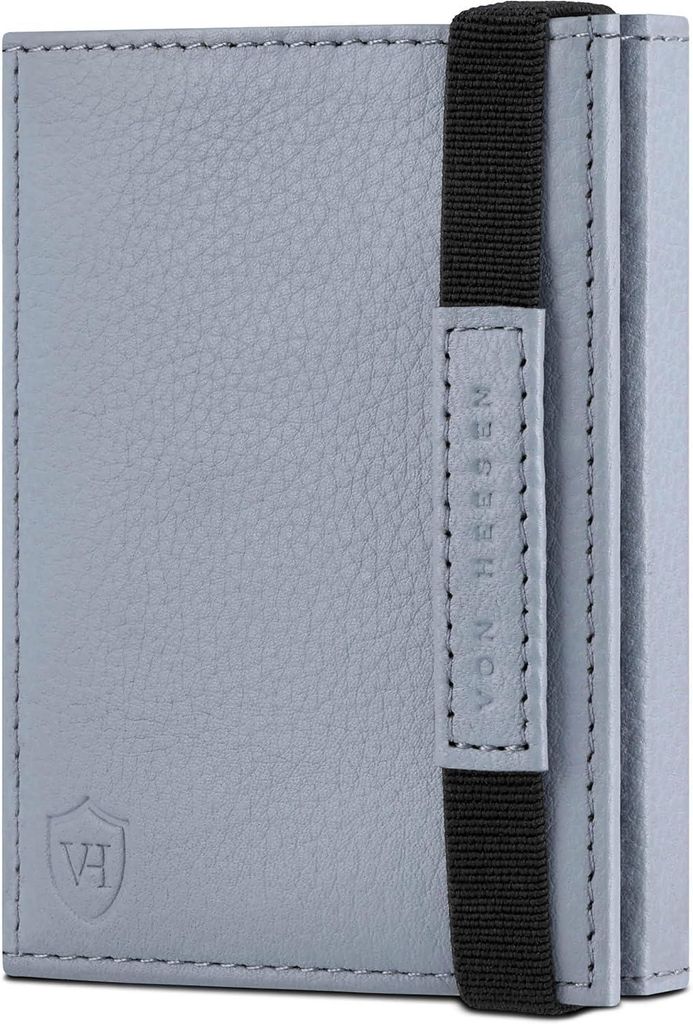 Geldbörse mit RFID Schutz Herren klein, Mini Geldbeutel Damen Portmonee - Kartenetui Echtleder Karten Portemonnaie Leder Kreditkartenetui