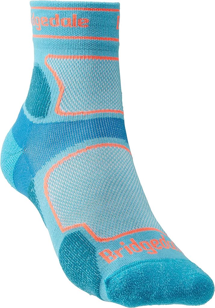Bridgedale Trail Run Ultralight T2 Coolmax (Polyesterfasern) Sport 3/4 Crew Women's Barva: blau / Velikost: M