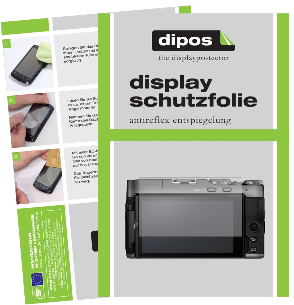 1x Schutzfolie für Fujifilm X-A7 matt Displayschutzfolie Folie Display Schutz dipos