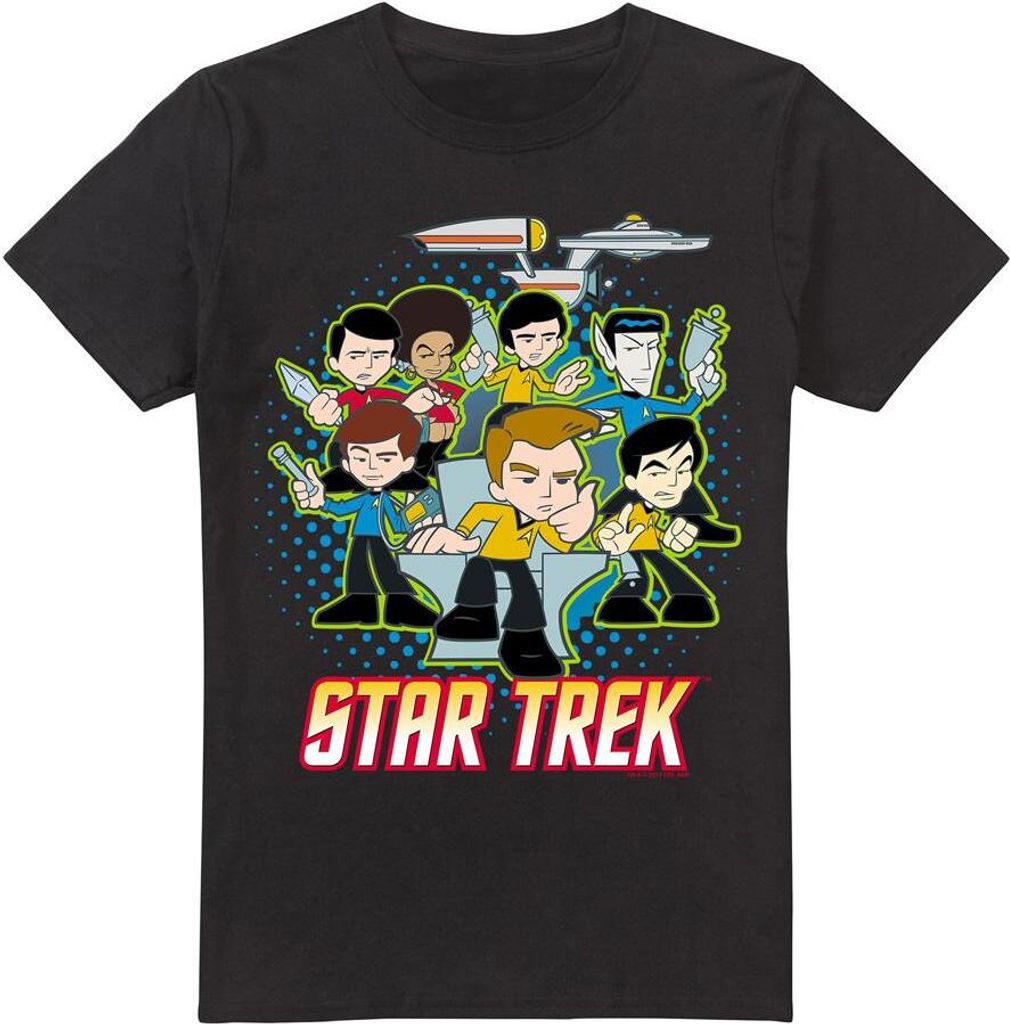 Star Trek Quogs - T-Shirt für Herren TV5709 (5XL) (Schwarz)