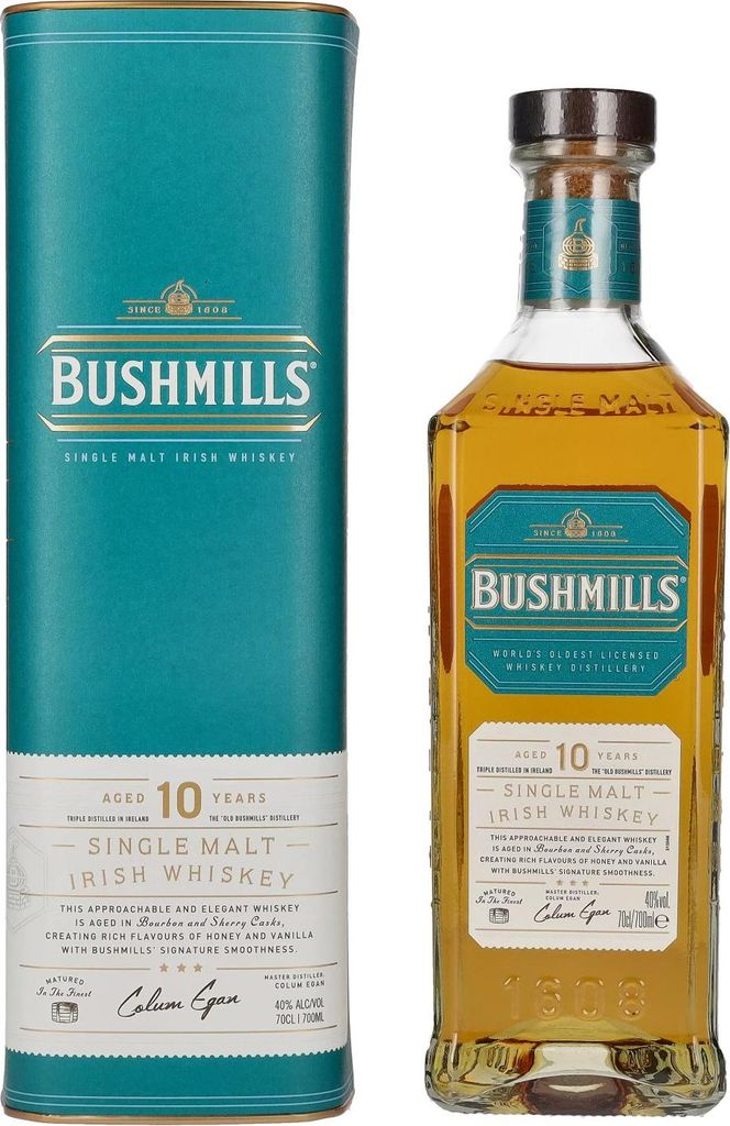 Bushmills 10 ans Single Malt Irish Whiskey | 40 % vol | 0,7 Image du produit 