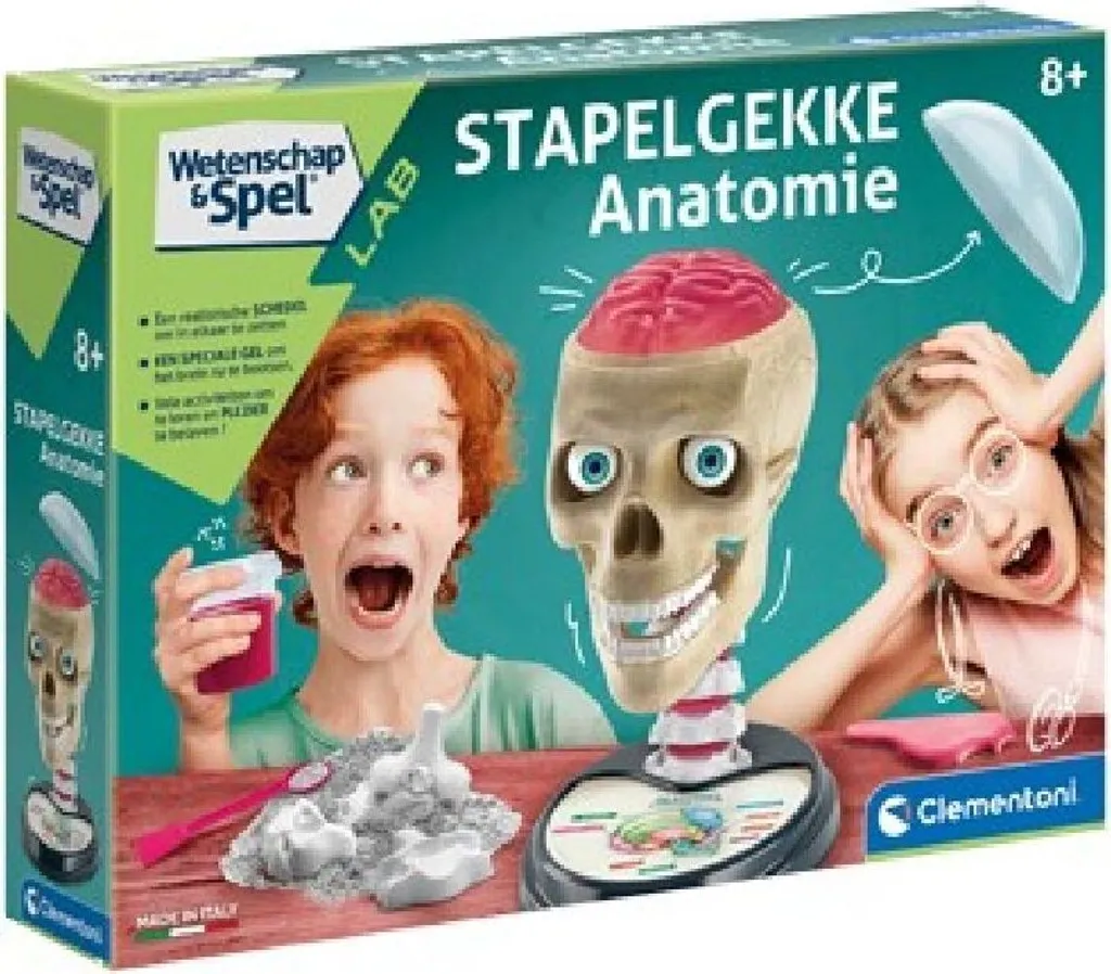 Kit Crazy Anatomy Clementoni - Organes Mous et Squelette Humain Réaliste