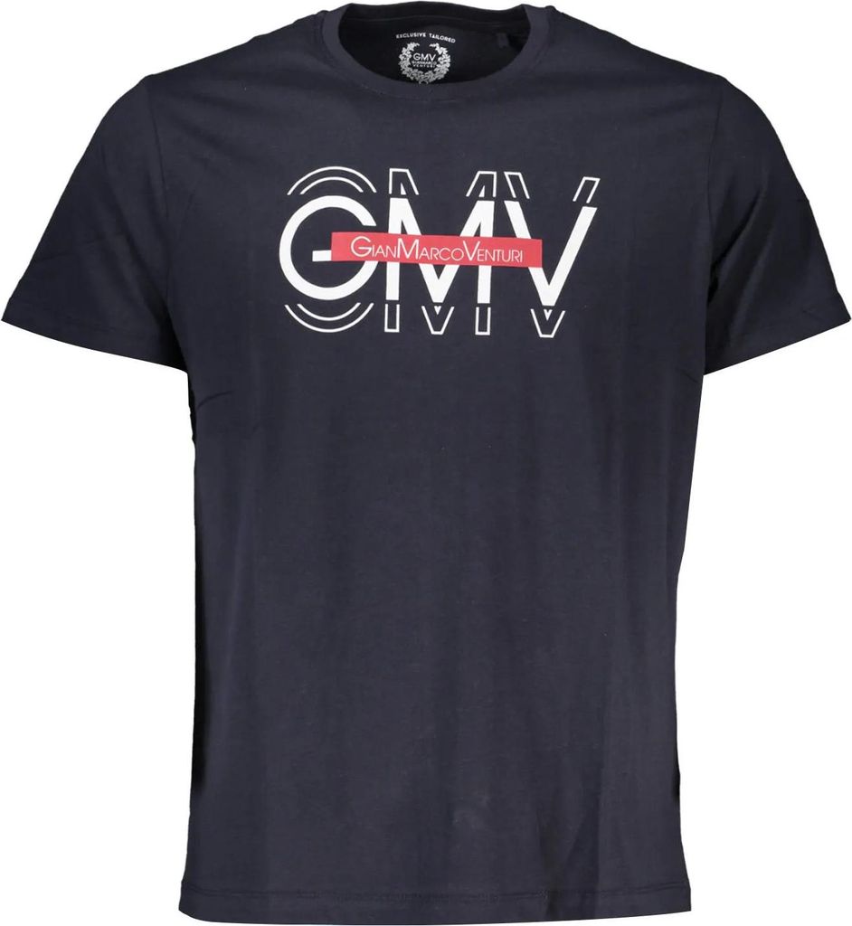 GIAN MARCO VENTURI Herren KURZARM-T-SHIRT Blau AU00781ANGELO_7DD6DF1_BLUNIGHTBL : Größe - 2XL Größe: 2XL