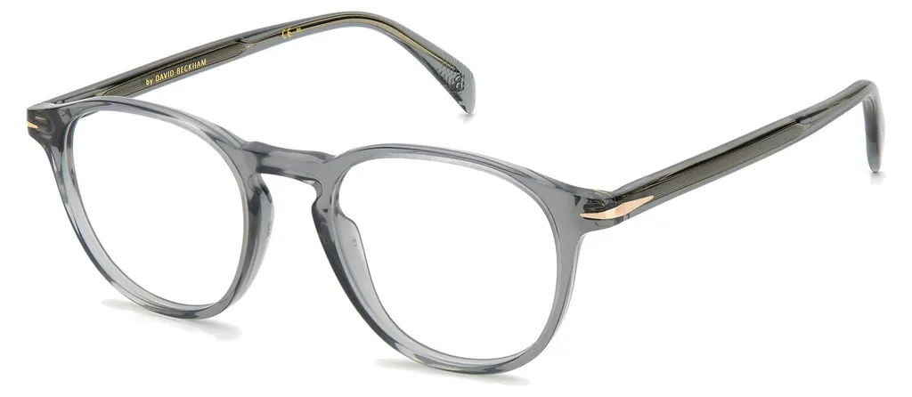 Lunettes David Beckham DB 1018 Gris et Or Anti-Fatigue Design Ajusté