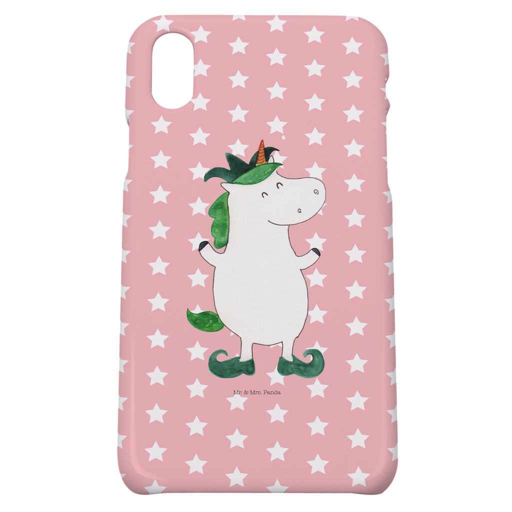 Mr. & Mrs. Panda Iphone 10 Handyhülle Einhorn Joker - Rot Pastell - Geschenk, Unicorn, Cover, Mittelalter, Kasper, Einhörner, Hülle, Handy, Hofn...
