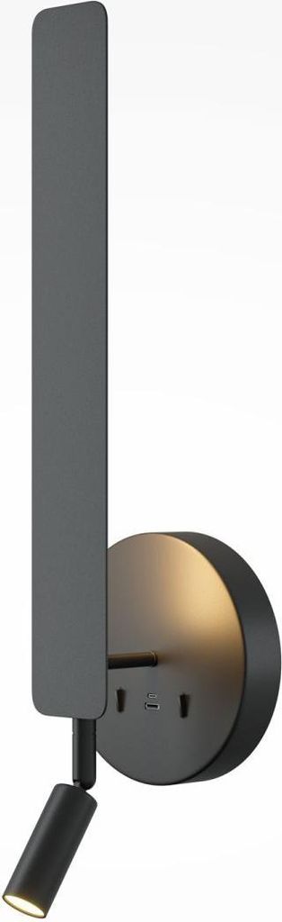 Wandlampe LED mit Schalter Aluminium verstellbar 51,6 cm hoch Schwarz Weiß 3000 K warmweißes Licht 550 lm