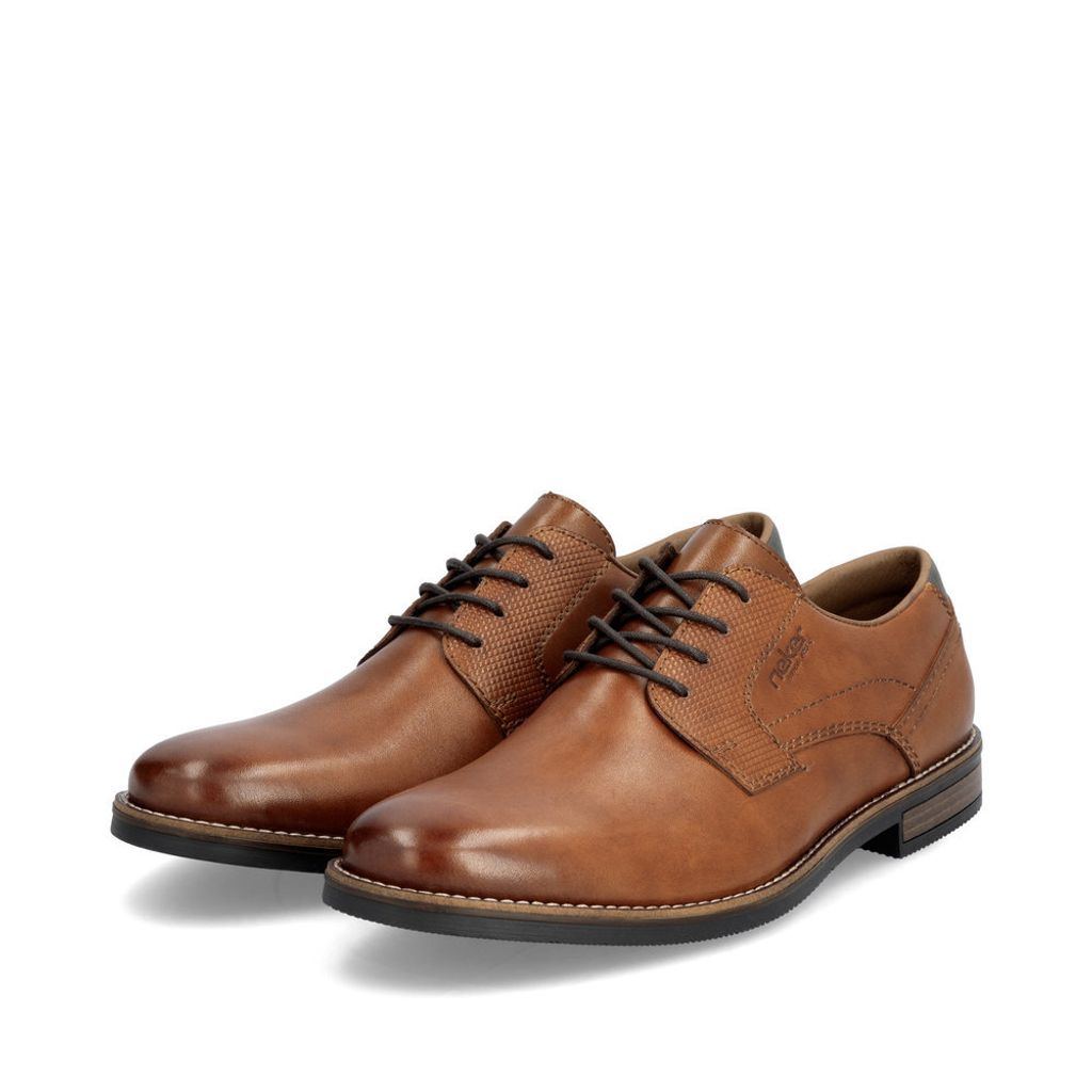 Rieker Herren Echtleder Schnürschuhe braun, Herren:43 EU Produktbild 