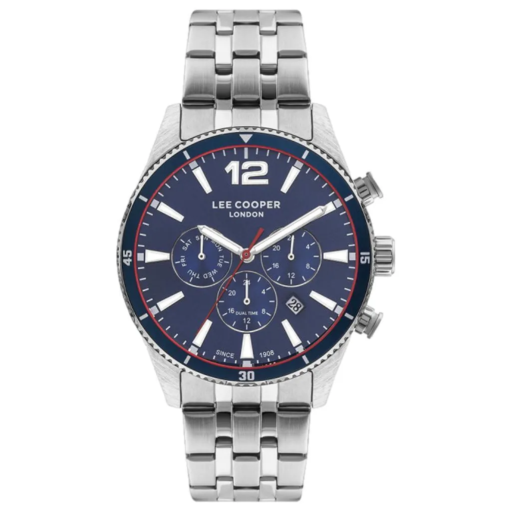 Lee Cooper LC07641.390 Orologio Uomo Kent Multifunzione Blu Acciaio
